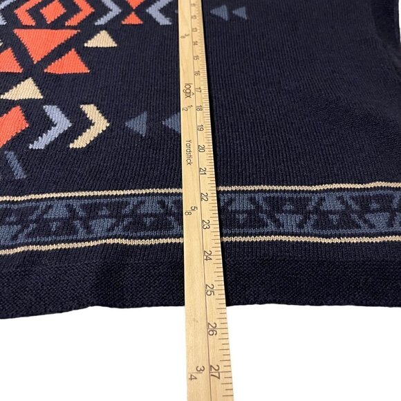 J Jill Aztec Southwest Oversize Sweater Poncho Size M Petite - Picture 6 of 9